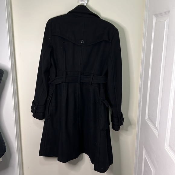 French Connection 80% Wool Outerwear Trench Belted Coat Size 8 - Picture 7 of 11